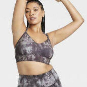 All in Motion Black Tie-Dye Sports Bra